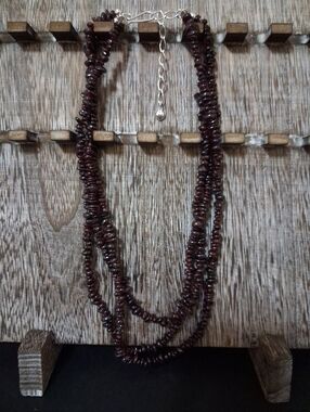 Jay King Mine Finds Garnet Double Strand Gemstone Bead Necklace